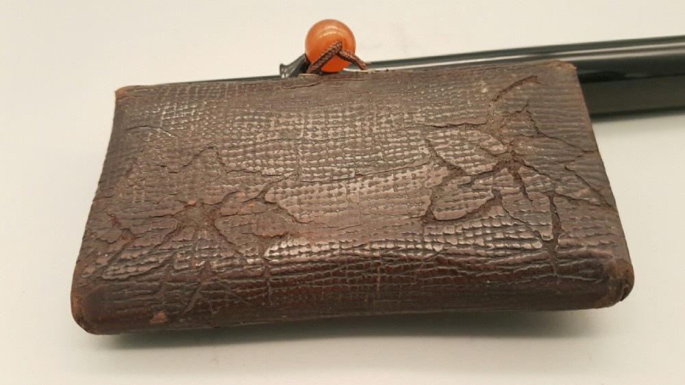 Japanese Meiji (19thC) Smoking Ensemble of Tobacco Pouch, Pipe and Pipecase View VII