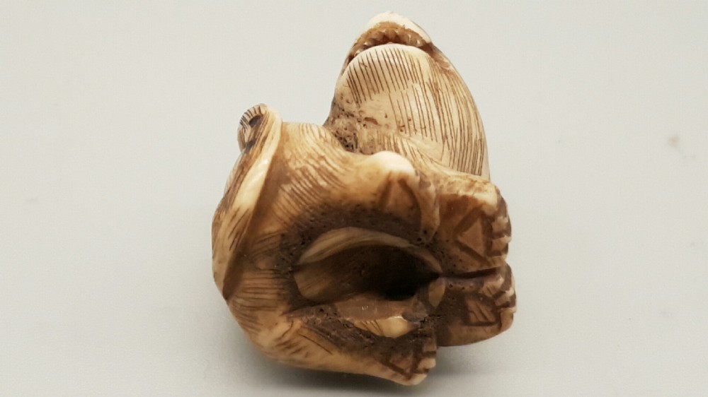 Japanese Edo Ivory Tiger Netsuke  View IV