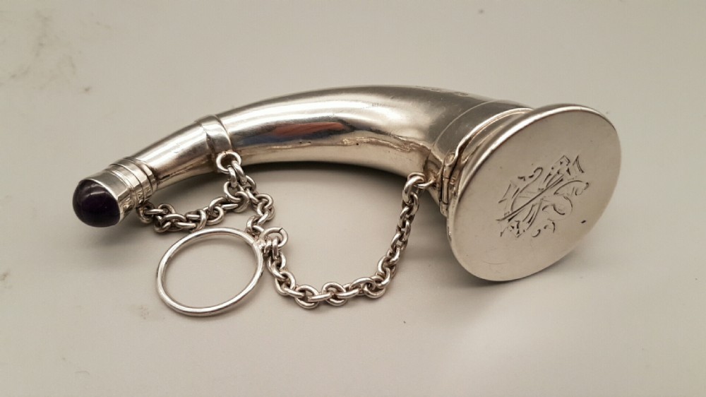  Rare Antique Samson Mordan Sterling Silver Combination Vinaigrette & Perfume Bottle 