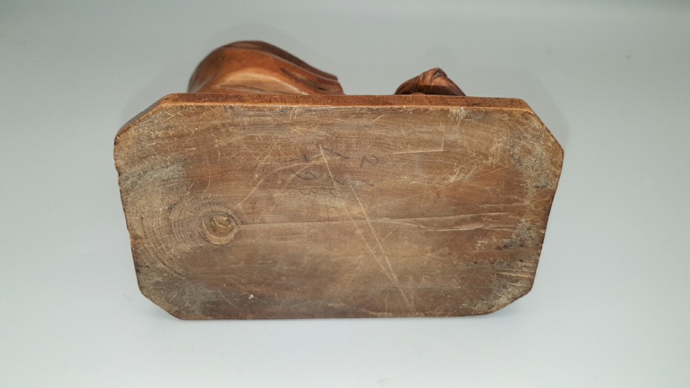 Rare Swiss 19th Century Treen (Walnut?) Figure Astride a Boot View VI