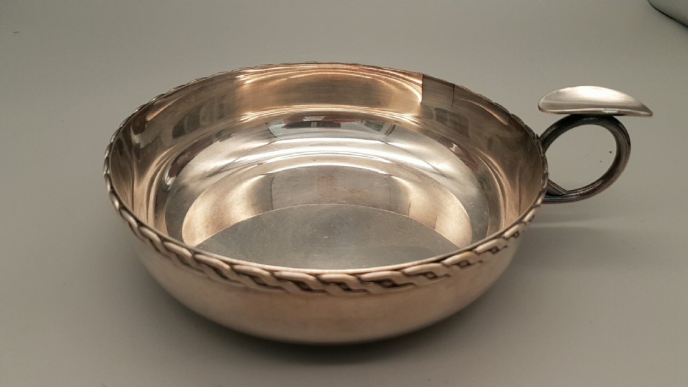 VERY NICE VINTAGE SILVER-PLATED FRENCH WINE TASTING CUP (TASTEVIN)