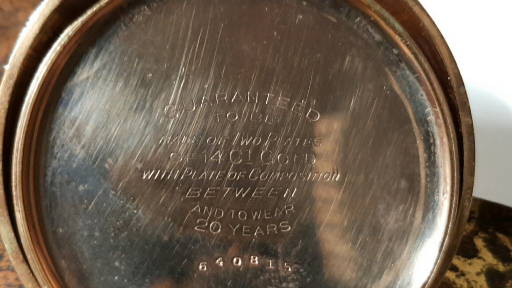 ANTIQUE WALTHAM TRAVELER OPEN FACE POCKET WATCH, 14K GOLD-PLATED CASE View VIII