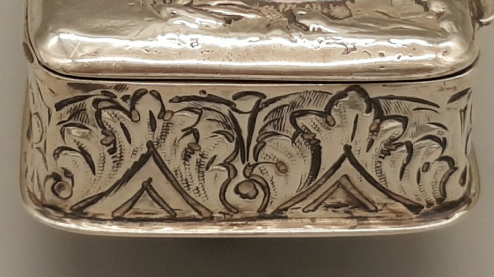 VICTORIAN STERLING SILVER SNUFF BOX, GEORGE NATHAN & RIDLEY HAYES, HALLMARKED CHESTER 1899 View III
