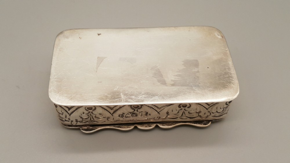 VICTORIAN STERLING SILVER SNUFF BOX, GEORGE NATHAN & RIDLEY HAYES, HALLMARKED CHESTER 1899 View VI