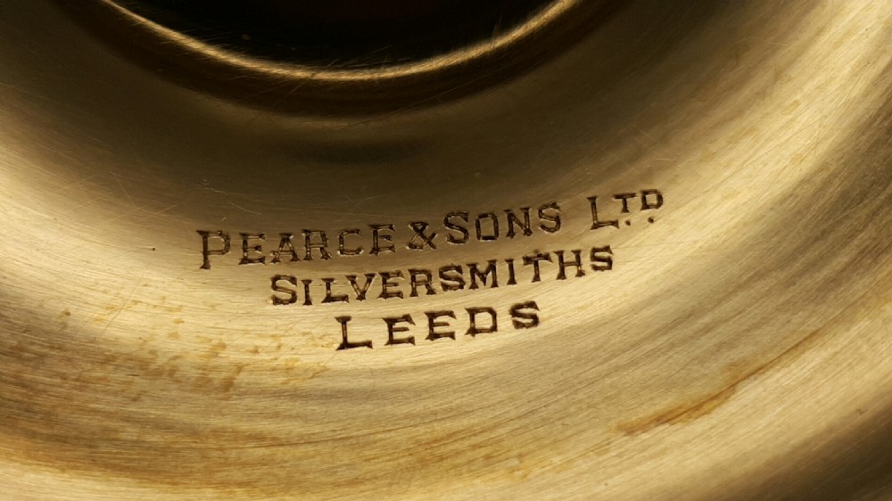 BEAUTIFUL ELEGANT ARTS & CRAFTS SILVER TAZZA. BIRMINGHAM 1906 BY PEARCE & SONS View V