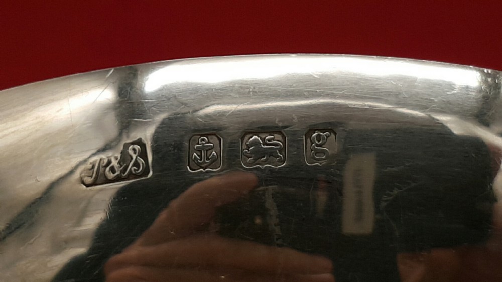 BEAUTIFUL ELEGANT ARTS & CRAFTS SILVER TAZZA. BIRMINGHAM 1906 BY PEARCE & SONS View VI