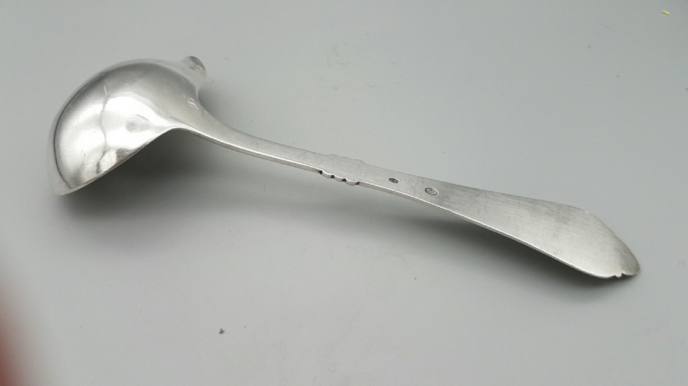LOVELY VINTAGE SILVER SAUCE LADLE, DANISH 830, 56G, DANSK GULDINDUSTRI-RANDERS 1948-1958 View II