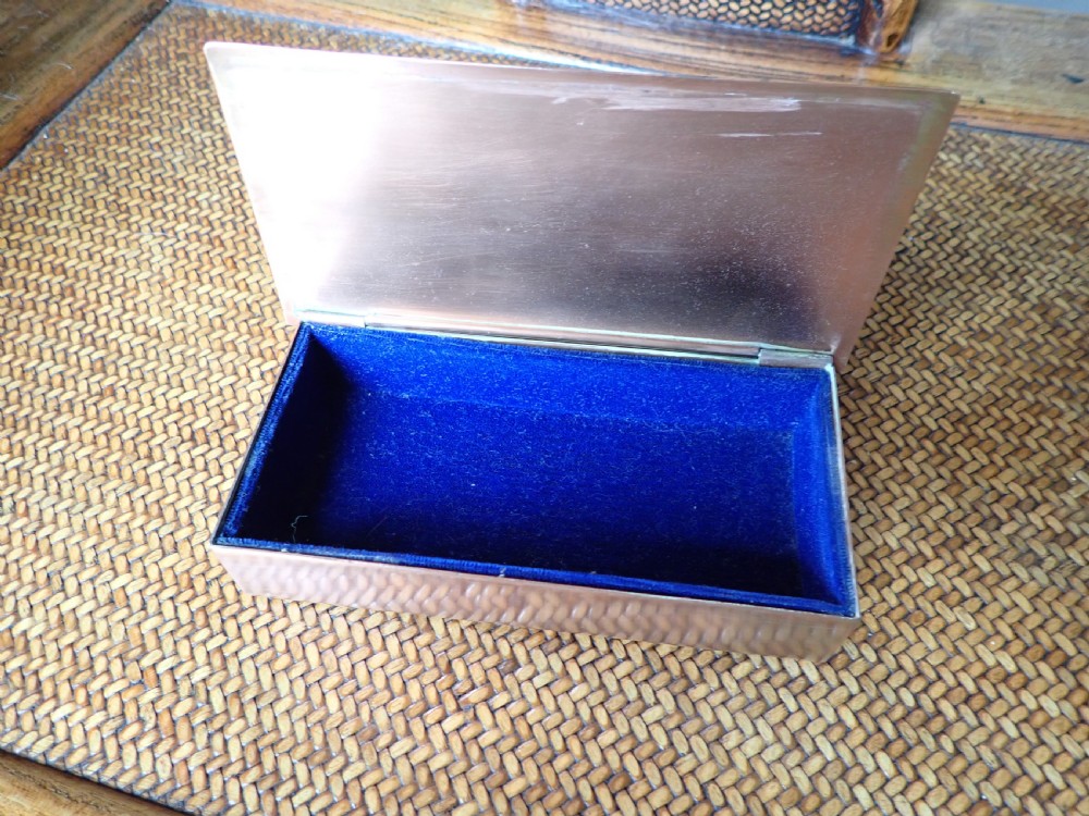 LOVELY ARTS & CRAFTS COPPER AND ENAMEL BOX View II
