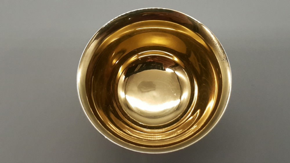 Beautiful Set of Five Antique Japanese Silver Gilt Sake Cups View III