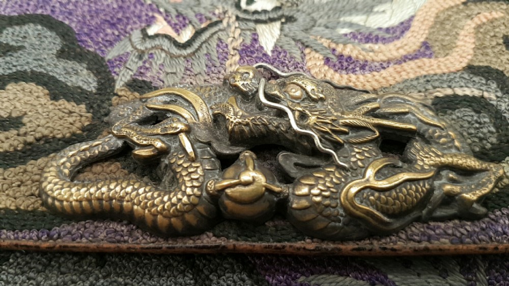 Japanese Meiji Tobacco Smoking Set with Dragon Decoration View II