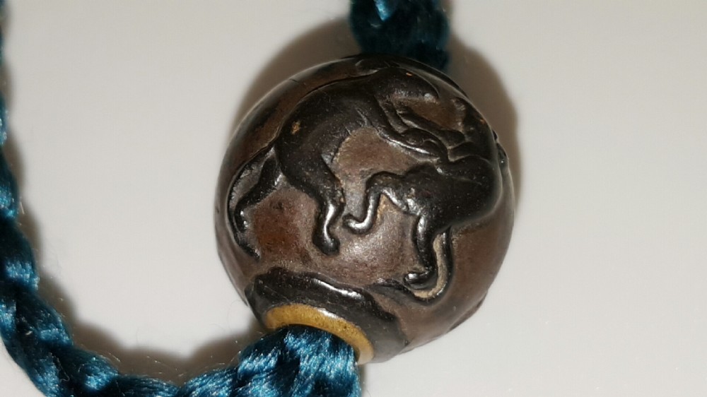 Japanese Edo Inro with ojime and netsuke View VIII