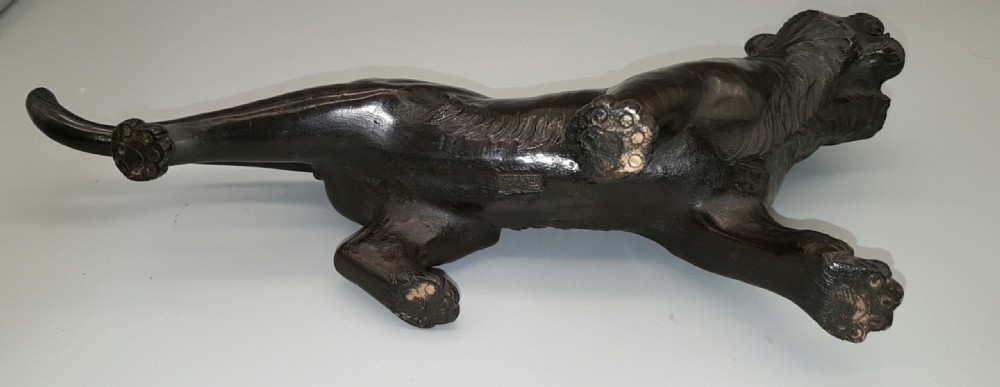 Japanese Meiji Bronze Tiger by Genryusai Seiya Studio View III