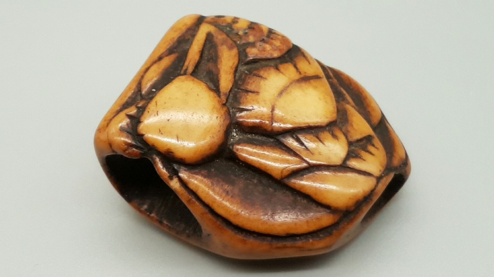 Japanese Edo/Meiji Stag Antler Netsuke of Seashells View IV