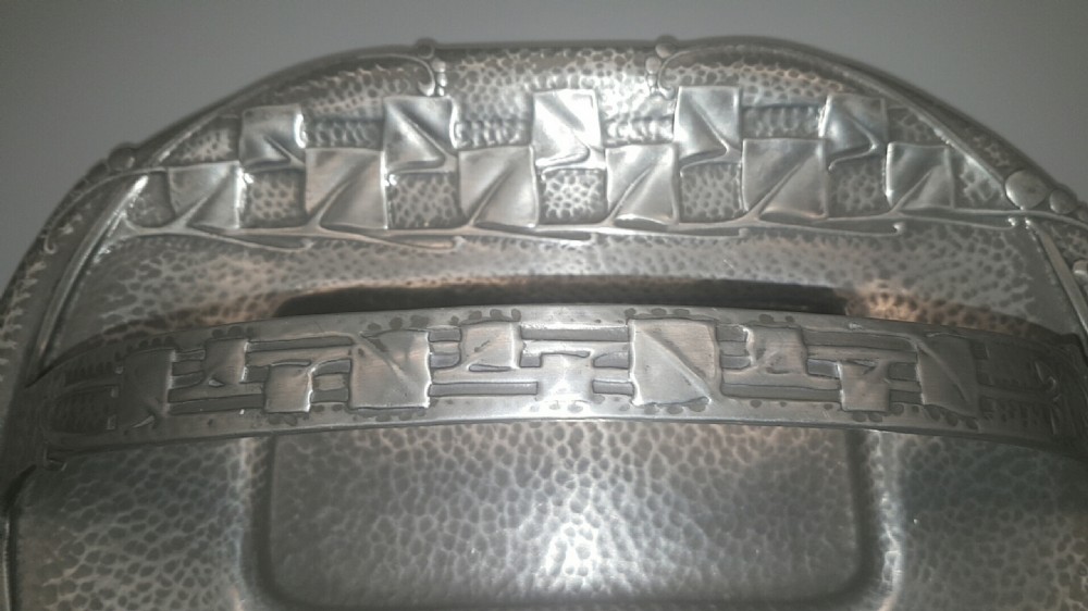 Liberty and Co Archibald Knox Tudric Arts & Crafts Pewter Cake Basket/Tray View IV