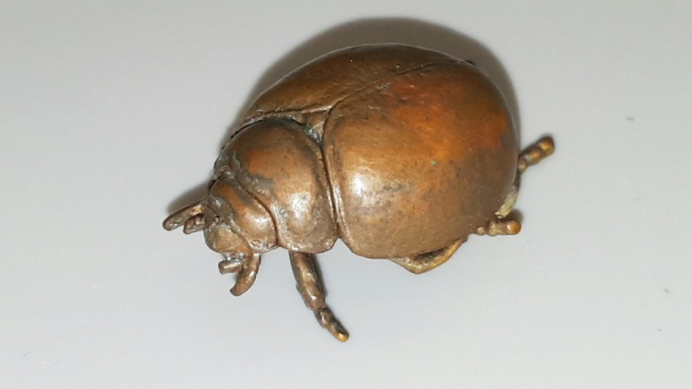 Charming Meiji Japanese Miniature Bronze Ladybird