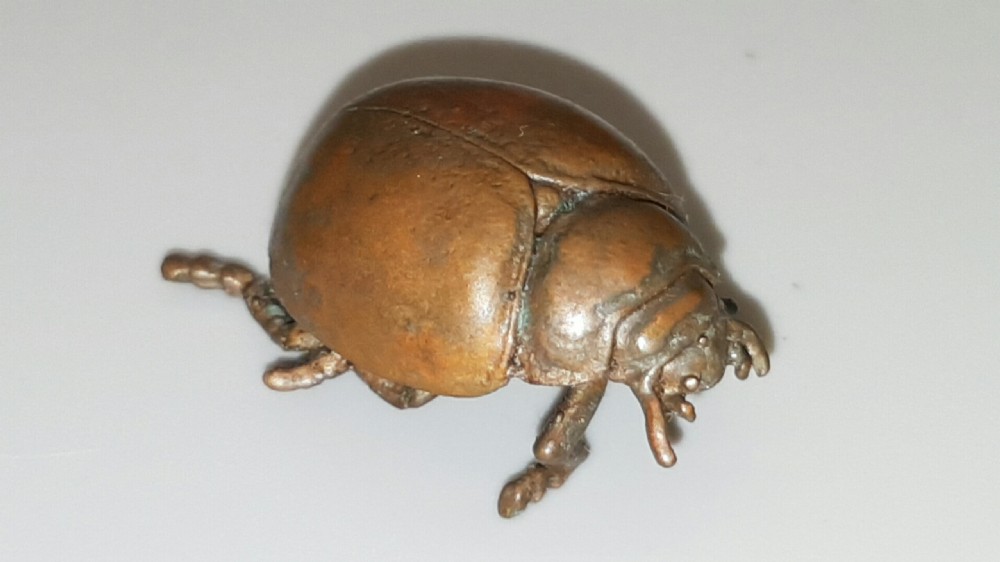Charming Meiji Japanese Miniature Bronze Ladybird View II