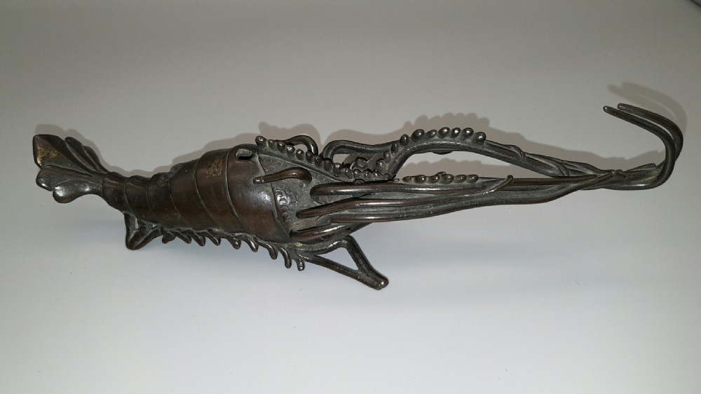 Japanese Meiji (19thC) Bronze Shrimp Water Dropper View II