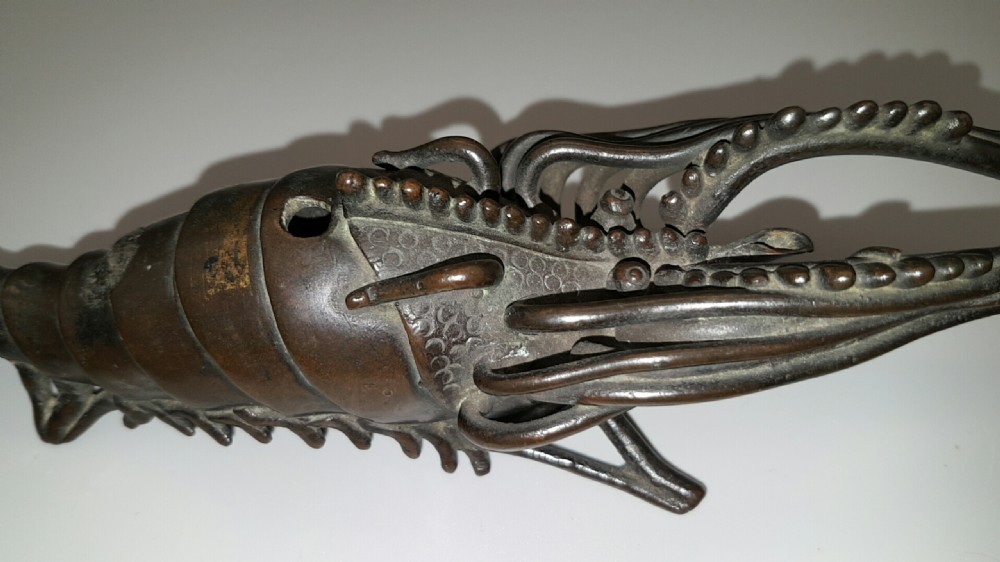 Japanese Meiji (19thC) Bronze Shrimp Water Dropper View III