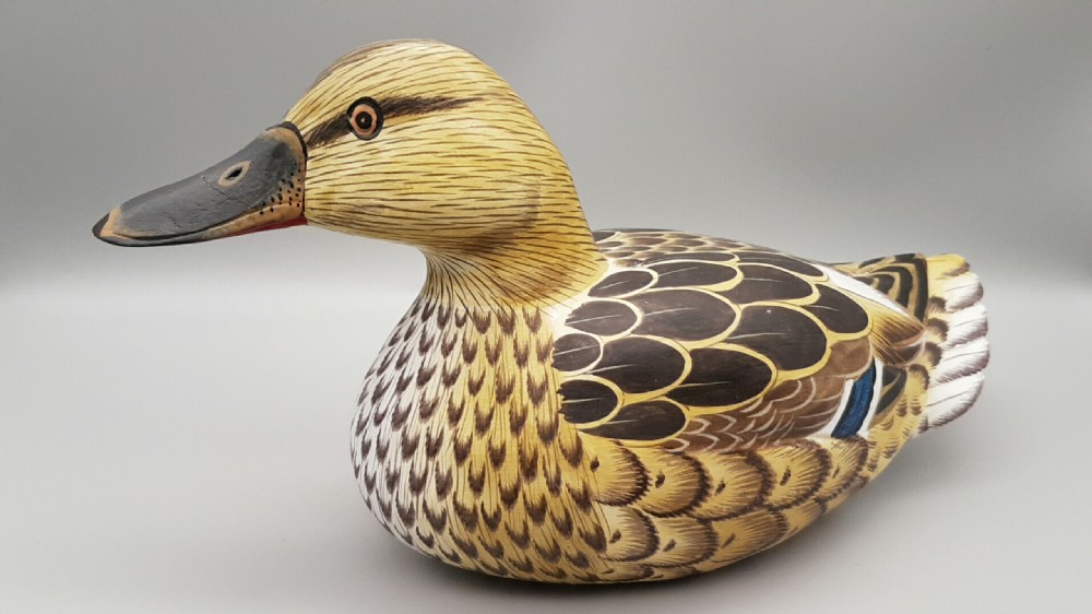 Vintage Painted Wooden Decoy Duck