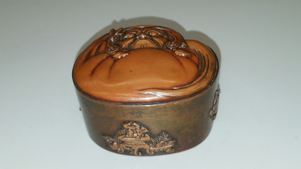 Fine Japanese Meiji (19thC) Bronze Trinket Box  View VI