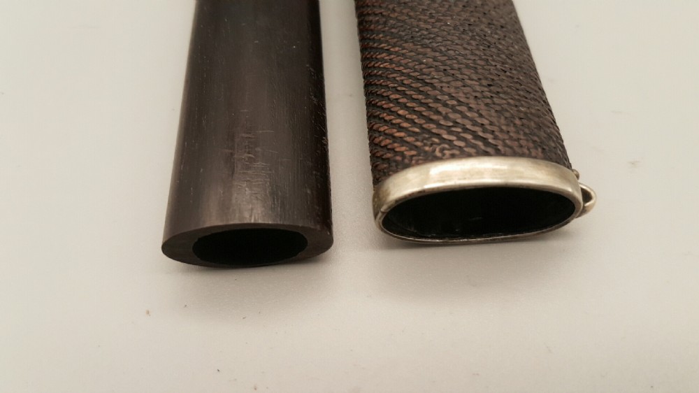 Unusual Japanese Meiji (19thC) Bamboo & Stag Antler Pipecase (Kiseruzutsu) View VII
