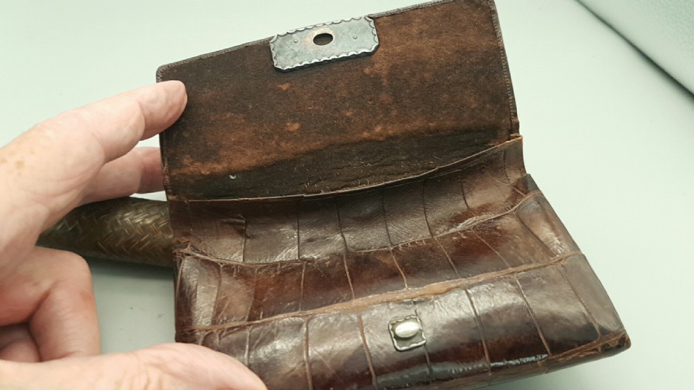 Japanese Edo (mid-19thC) Smoking Set of Pipecase & Tobacco Pouch View IX
