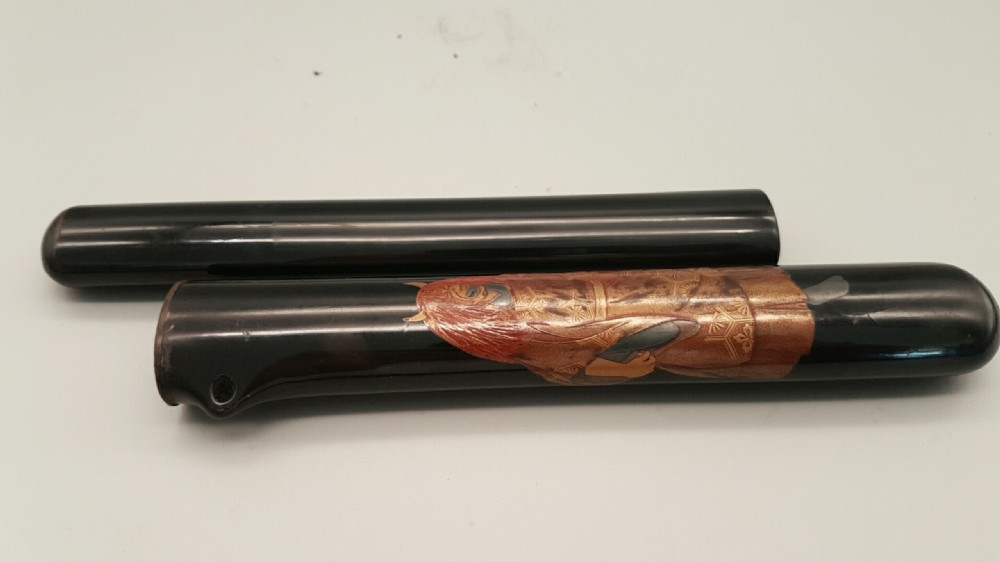 Japanese Meiji (19thC) Lacquer Pipecase (Kiseruzutsu) View VII