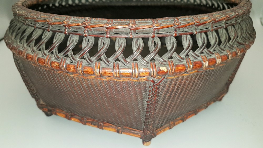 Japanese Meiji Charcoal Basket (Sumitori) for Sencha Tea Ceremony View VI