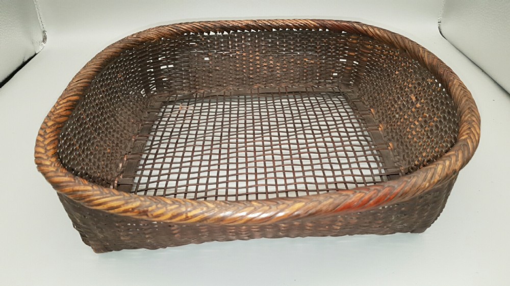 Japanese Vintage Showa Knitting Basket View III