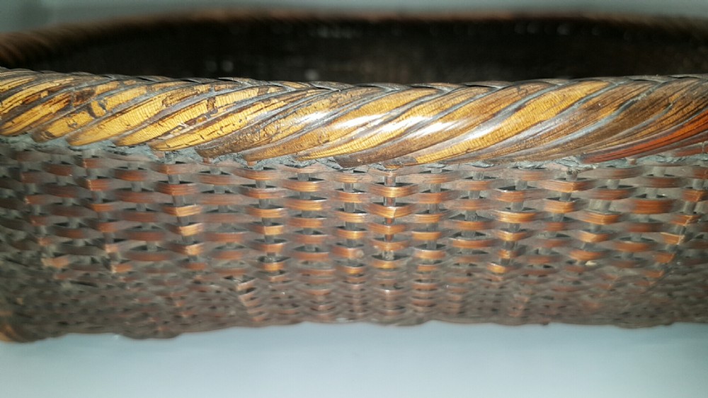 Japanese Vintage Showa Knitting Basket View IV