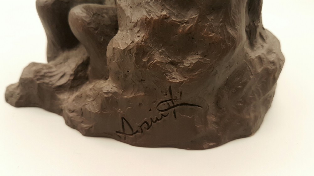 Japanese Vintage Showa (early 20thC) Bronze Study of Nude Female by Takashi Shimizu View VIII