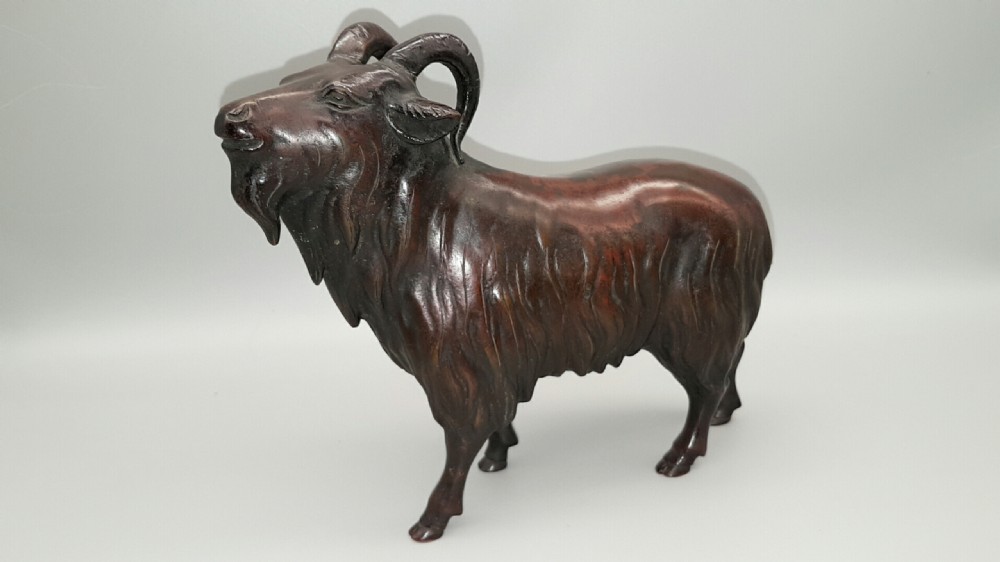 Superb Japanese Vintage (Showa, early 20thC) Bronze of a Goat