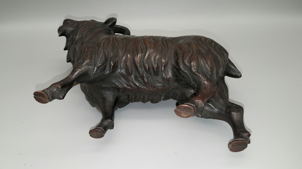 Superb Japanese Vintage (Showa, early 20thC) Bronze of a Goat View V