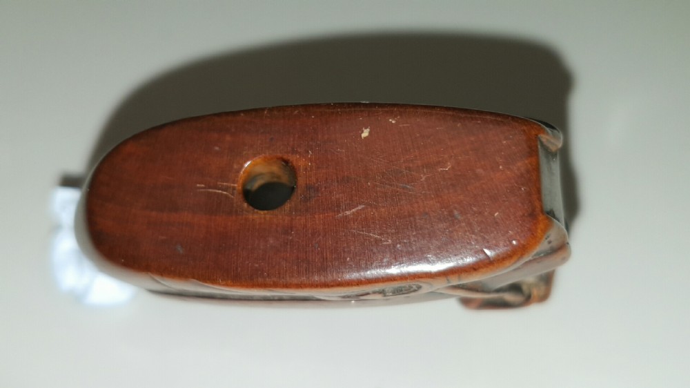 Unusual Japanese Edo Boxwood Netsuke of a Fishman's Boat View IV