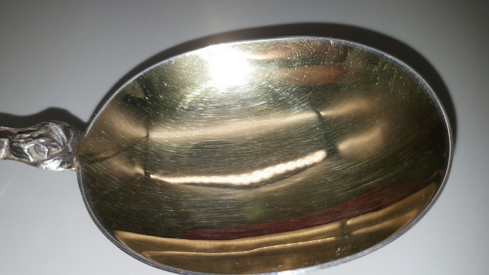 Beautiful Set of Four Victorian English Sterling Silver Apostle Serving Spoons View V