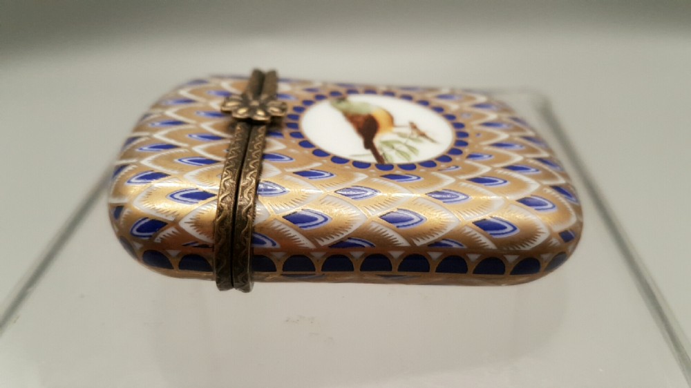 Beautiful Antique French Porcelain, Enamel & Bronze Vesta or Card Case View III