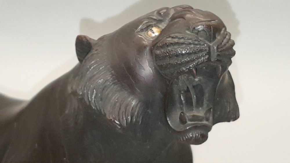 Superb Japanese Meiji (late 19thC) Bronze Tiger View VI