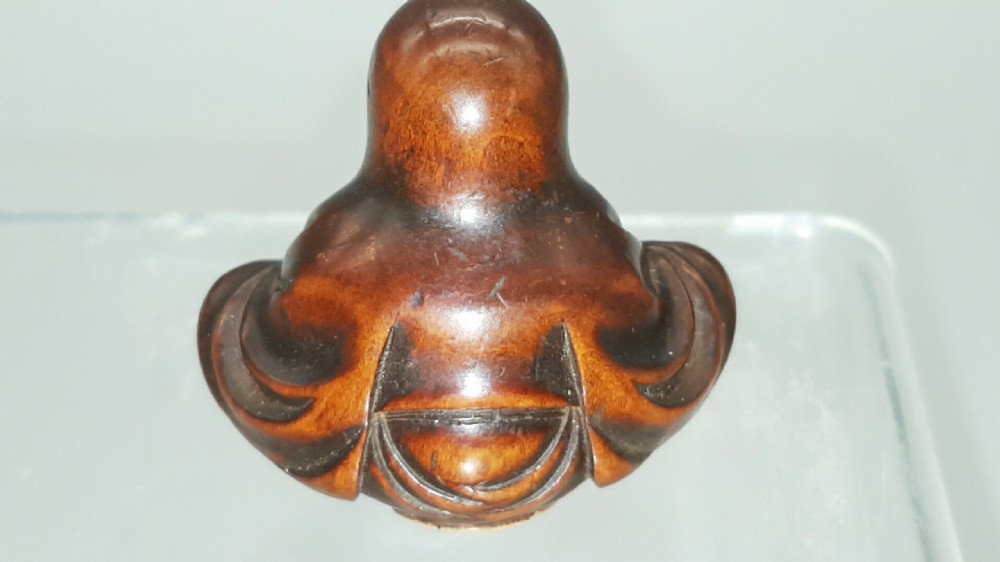 Japanese Meiji (19thC) Boxwood Netsuke of Daruma, Signed Shumin View IV