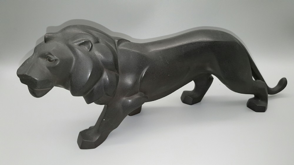 Rare Art Deco (1920s) Japanese Bronze Sculpture (Okimono) of a Tiger by Kabuki Shumei (Hideaki) 