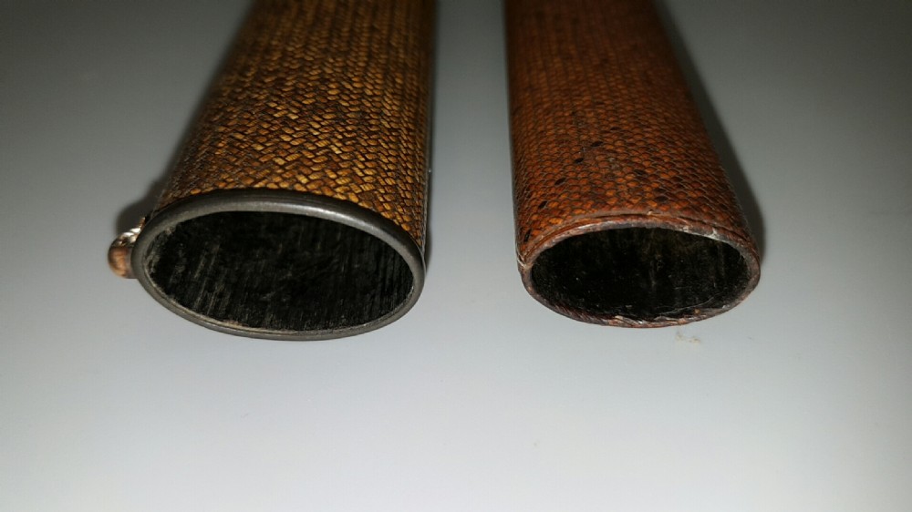 Unusual Japanese Meiji (19thC) Lacquered Woven Bamboo Pipecase (Kiseru-sitzu) View IV
