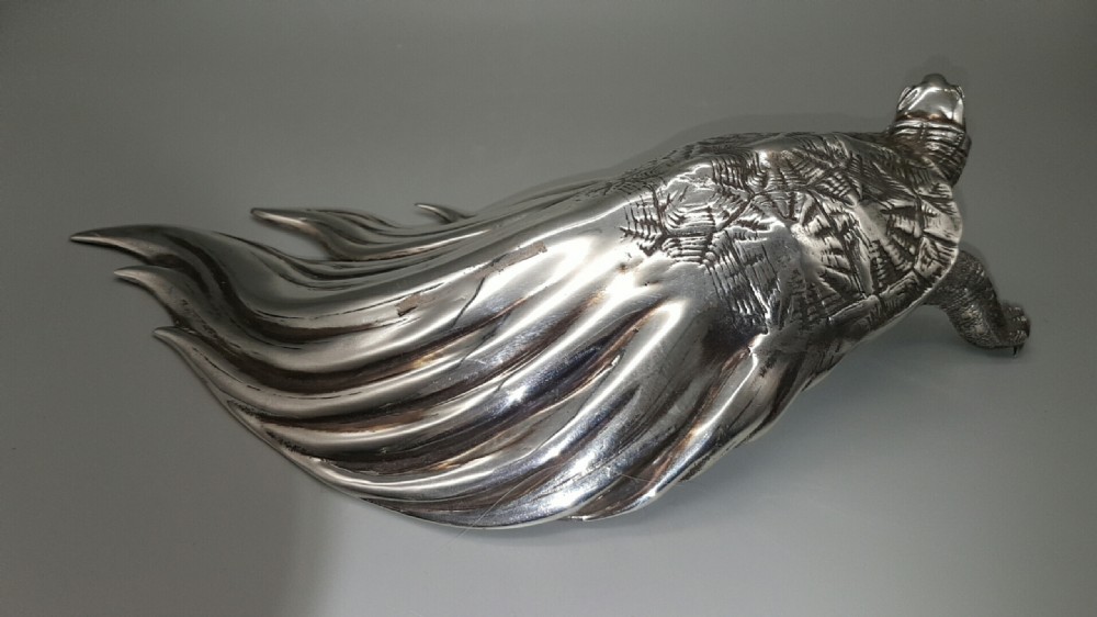 Superb Japanese Meiji/Taisho (early 20thC) Silver Minogame, Ryubundo Company  View IV