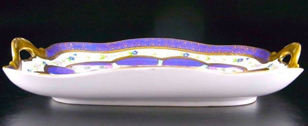 Rare Japanese Meiji (early 20thC) Pair of Noritake Porcelain Trays View X