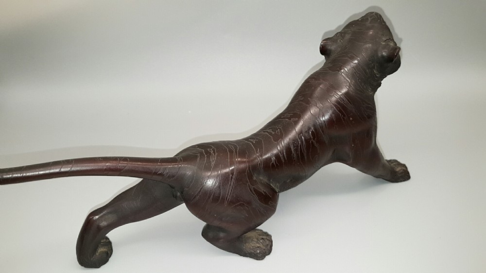 Superb Japanese Meiji (late 19thC) Bronze Tiger by Mitsumoto Omori (Kogetsu) View III