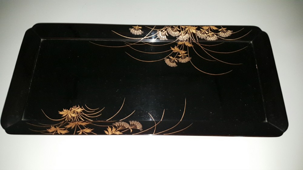 Lovely Japanese Meiji (early 20thC) Lacquer (Maki-e) Box & Tray by Heian Zohiko View IV