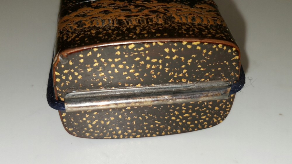 Unusual Japanese Meiji (late 19thC) Gold & Black Lacquer Inro Depicting Mount Fuji View V