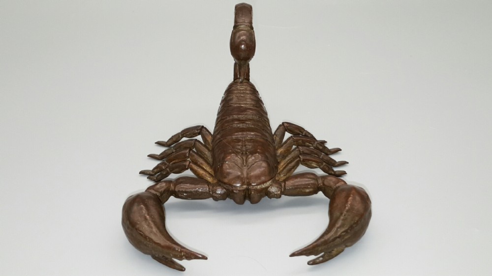 Rare Japanese Meiji (early 20thC) Articulated (Jizai) Bronze Scorpion View III
