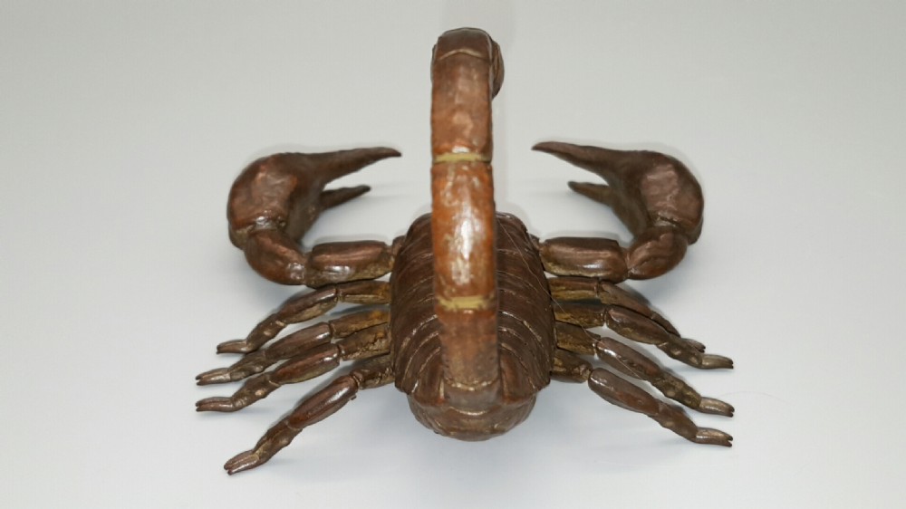 Rare Japanese Meiji (early 20thC) Articulated (Jizai) Bronze Scorpion View IV