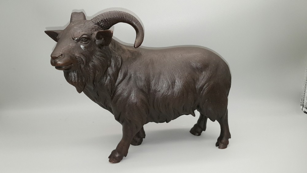 Superb Japanese Meiji (early 20thC) Bronze Ram, Signed