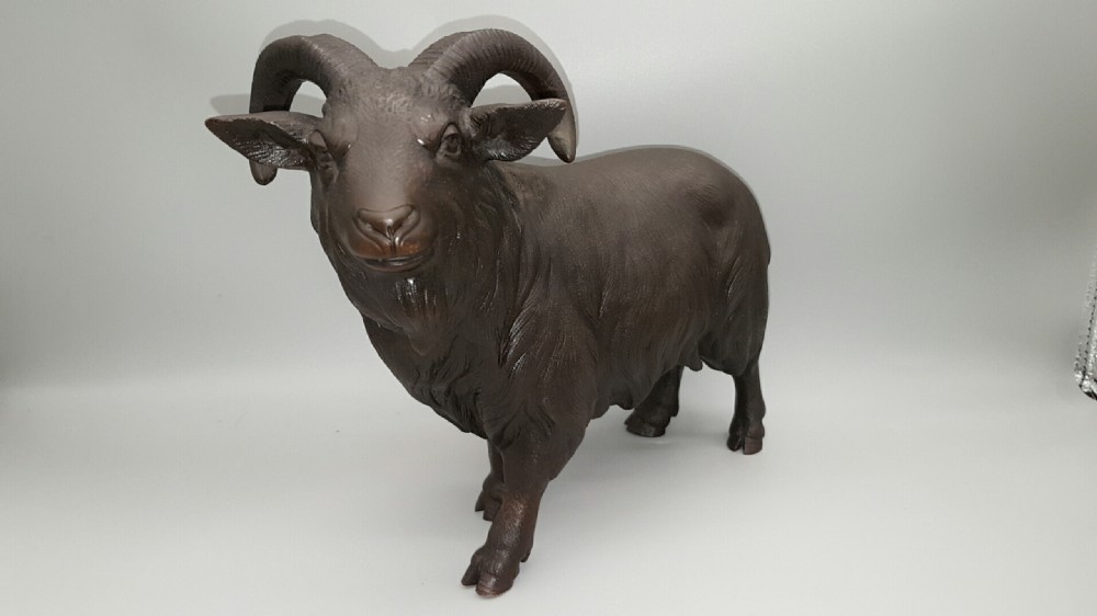 Superb Japanese Meiji (early 20thC) Bronze Ram, Signed View II