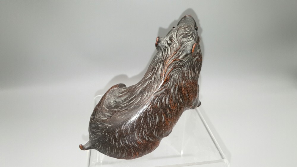 Charming Small Japanese Meiji (late 19thC) Bronze Boar, signed Seiyasu View IV